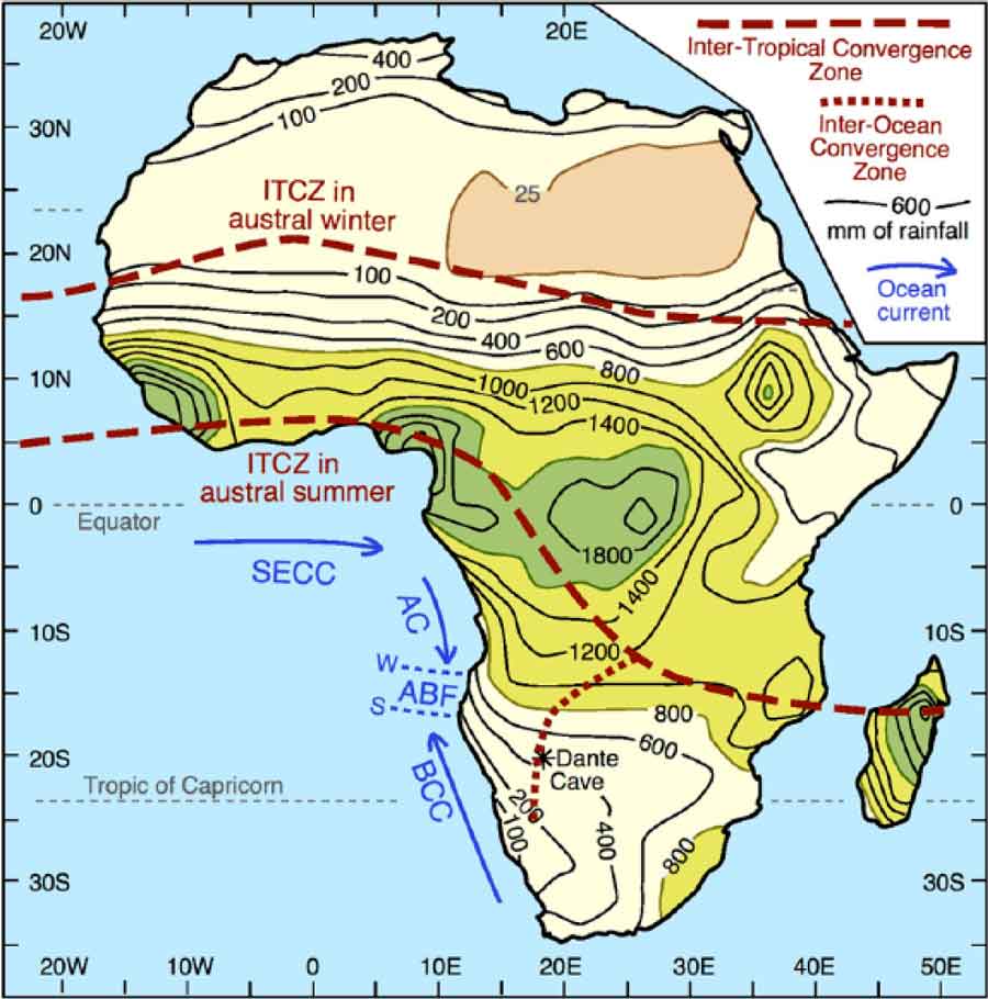 Stalagmite reveals climate changes clues in northeast Namibia, Africa