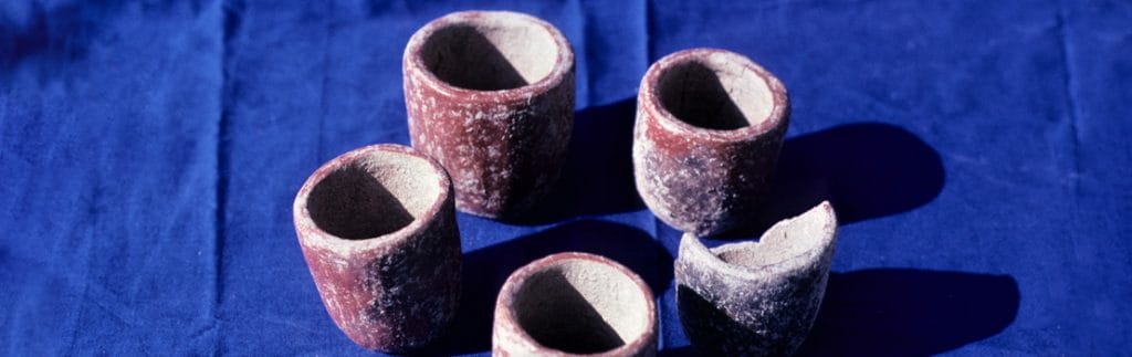 ceremonial cups uncovered by archaeological excavation
